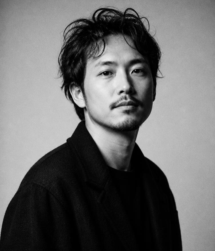 Grayscale portrait of Theo Nakamura